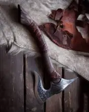 CUSTOM HANDMADE CARBON STEEL VIKING HATCHET TOMAHAWK HUNTING TACTICAL AXE
