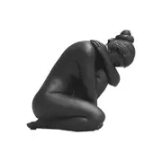 White Moose Resin Body Sculpture Georgie Home/Office Ornament Decor Black