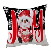 Christmas Joy Snowman Hot Cocoa Mug Cushion Cover