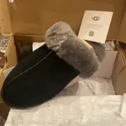 UGG Scuffette II Black Slippers Women's Size 9 Brand New Original Box 1106872