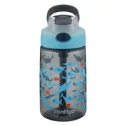 Contigo Gizmo Flip Autospout Kids Drink Bottle Charcoal Sharkbait Graphic 420ml