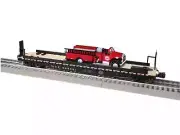 O-Gauge - Lionel - New York Central 50' Flatcar w/ Fire Truck