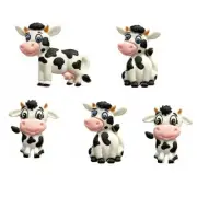 Mooo! - Shelly's Buttons - Flat Back Embellishments Cow Farm Animal Craft Scrap