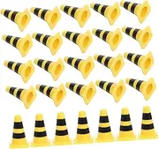 ORFOFE 30pcs Kids Traffic Sign and Roadblock Toy Set Miniature Traffic Scene Simulation Mini Plastic Traffic Cones Mini Road Safety Cones for Micro Landscape