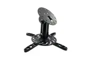Black Projector Mount Bracket Fixed 20cm suits Flat or Angled Ceiling
