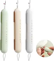 Rstigiker 3 Pcs Needle Threader and Remover Seam Ripper Set Multi-Functional Double-Head Needle Threader Seam Ripper Retractable Seam Remover Tool for All Kinds of Sewing Jobs Crafting DIY