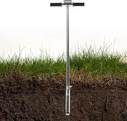 ElgnAura Soil Testing Tool with Pedal, 41.3in Stainless Steel Soil Sample Probe and Ejector, Essential Soil Sampler for Lawn and Garden Use