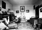 King Island Bass Strait Tasmania 1920 - The drawing room at 'Mimos- Old Photo