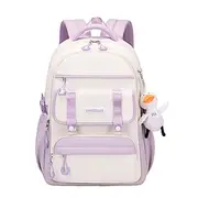 Waterproof Multi-Pocket Backpack - Large Capacity School Bag, Layered Storage, Lightweight Design, Side Pockets, Suitable for Teen Students and Daily Commuters