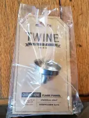 2pc TWINE FLASK FUNNEL Stainless Steel Whiskey Hip Pocket Alcohol Liquor Powder