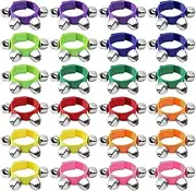 CCINEE 24Pack Band Wrist Bells 8 Colors Jingle Bell Percussion Musical Instrument Hand Bell Ankle Bells for Kids Christmas Party Favors