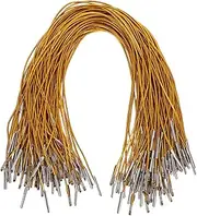 Cabilock 100pcs Elastic Barbed Cords - 30mm Stretch Loop Band with Metal Ends Mask Lanyard Rope Round String Extender Strap for Mask DIY Crafts Party