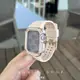 apple watch7一體式冰川透明錶帶適用蘋果手錶iwatch創意運動硅膠