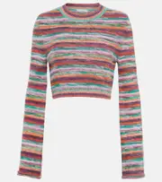 [Chloe] Chloé Striped wool and cashmere top AU 16 multicoloured