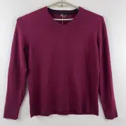 Smartwool Sparwood Sweater Mens L V-Neck Nylon Wool Pullover Tibetan Red