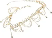 [DEARMAMY] Waist Chain Belt Women's Tassel Belly Chain Stylish Chain Belts for Women for Clubbing Nightclub Dance Holiday