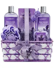 Lovery 13pc Honey Lavender Bath & Body with Essential Oil Diffuser Set