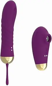 Handheld Vibrating Egg Sucking Vibrator Set, Tongue sucking remote control automatic shock Sex machine