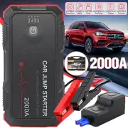 2000A Portable 12V Car Jump Starter Pack Booster Battery Charger Power Bank