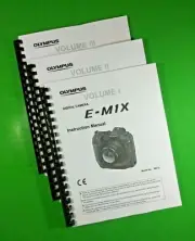 Owners Manual for Olympus E-M1X Camera 683 Pages W/Clear Covers!
