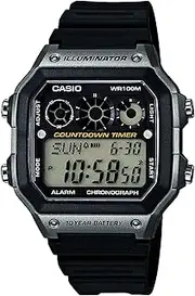 [Casio] AE1300WH-8A Men's Youth Digital Dial Alarm Chronograph Watch
