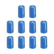 Potentiometer Control Knob ABS Guitar Knob for Bass 270 Degrees Blue 10PCS
