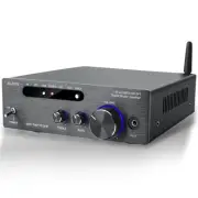 HiFi Amplifier, 2000W Mini HiFi Amplifier, 2.0 Channel 100W*2 Bluetooth 5.3 T...
