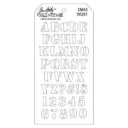 Tim Holtz Stampers Anonymous CARGO ALPHABET layering stencil