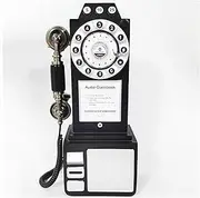 Vintage Audio GuestBook for Wedding Fashion Phone Style Wedding Guest Book Telephone Record Customized Audio Message with Guest Book for Your Weddings, Birthdays, Anniversaries (Color : Black)