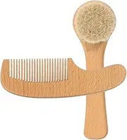 Ipetboom Baby Grooming Kit Newborn Scalp Brush Set Massage Comb Bath Brush for Soft Hair Care
