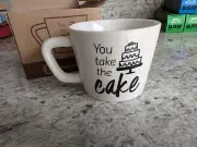 Weight Watchers "You Take The Cake" 8oz Porcelain Mini Mug Oven/Mic NIB