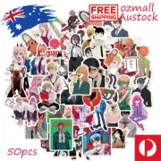 50pcs Chainsaw Man Anime Stickers Decal Vinyl Book Laptop iPhone Luggage Bottle