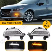 2PCS FOR 14-2016 MAZDA 3 AXELA Clear LED Corner Light Turn Signal Driving LAMP (for: Mazda)