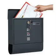 Wall Mounted Lockable Mailbox with Copper Lock - Galvanized Steel Post Box
