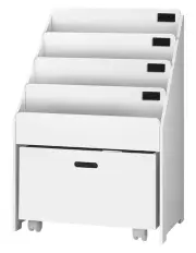 [Keezi] Kids Bookshelf Storage Organiser in White