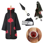 Adult Naruto Akatsuki Robe Cloak Orochimaru Costume Ring Headband Kunai