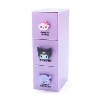 在飛比找momo購物網優惠-【SANRIO 三麗鷗】桌上型三格抽屜 小物收納盒 酷洛米