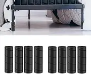 8 Pcs Bed Frame Toe Protectors,6" Foam Bed Frame Leg Covers,Bed Leg Protectors,No Adhesive or Glue,Prevent Toe-Stubbing Incidents from Hard Furniture (Black)