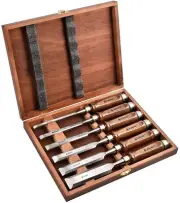 Japanese Nomi Chisel 6 Set EZARC With Box Woodworking carpenter Tool