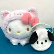 Hello Kitty Cat Plush Mascot Holder Limited 2024 with Mini Bag New Japan