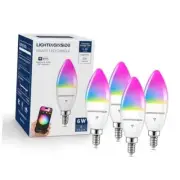 Smart Candelabra LED Bulbs 60 Watt Equivalent, 500LM 6W, 4 Count (Pack of 1)