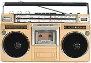 Portable Retro Boombox with CD and Cassette Player,Portable Dab Radio with FM and DAB+ Radio,USB Recording,Bluetooth Receiver+Speakers,for Family Gathering/Travel Gold