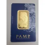 【台北周先生】一盎司 黃金條塊 9999純金 瑞士PAMP 檢驗卡裝 財富女神 1 OUNCE 黃金條塊 1OZ