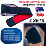 2Set Gel packs Direct Hot/Cold Gel Knee Ice Pack with Wrap Knee JointPain Relief