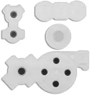 OSTENT Button Conductive Rubber Contact Pad Compatible for Nintendo Wii Remote Controller - Pack of 5