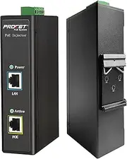 PROCET 60W 10G PoE Injector Gigabit DIN Rail Industrial IEEE802.3bt/ PoE++ PoE Power Injector, PoE 6KV Surge Protection, Wide Working Temp -40°C to 65°C, PT-PSE105GW-E-10