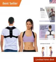 Breathable Posture Trainer & Neck Brace for Upper Back Pain Relief, FSA Eligible