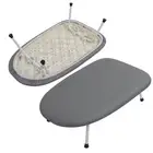 Desktop Desktop Mini Folding Ironing Board Iron Rack Silver