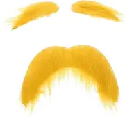 1 Set Fake Beards Fake Mustaches Beard Fake Party Costume Mustache Beard Color for Men Novelty Hairy Beard Fake Mustache for Men Classic Halloween Facial Old Cloth Yellow