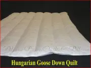HUNGARIAN GOOSE DOWN QUILT DUVET SINGLE SIZE WINTER WARMTH 100% COTTON CASING